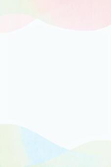 曲線の縦の背景フレーム5 背景,フレーム,水彩,淡い,曲線,まだら,透明感,優しい,流れ,リラックスのイラスト素材