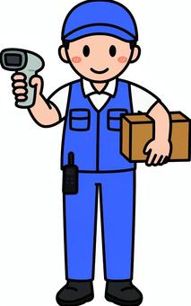 ネイビーの作業員です。 ネイビーの作業員です。 作業員,シンプル,スタッフ,従業員,アルバイト,パート,倉庫,運搬,物流,作業のイラスト素材