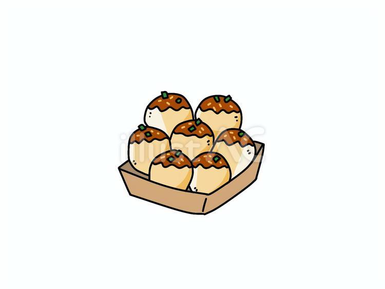 たこ焼き たこ焼き,食べ物,ソースのイラスト素材