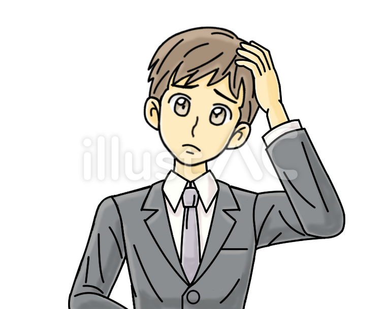 AKスーツ男性9 人物,男性,おとこのイラスト素材