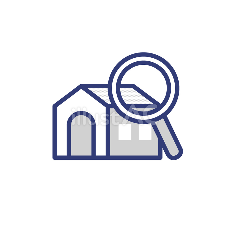 家の調査と検索のアイコン 家の調査と検索のアイコン 家,住宅,建物のイラスト素材