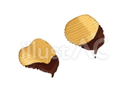 チョコ付き ポテトチップス