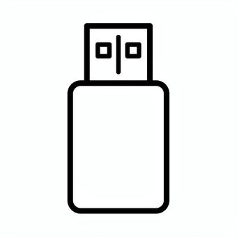 USBメモリーのアイコン アイコン,単品,モノクロ,usb,usbメモリー,通信,記憶媒体,保存媒体,メモリ,保存のイラスト素材