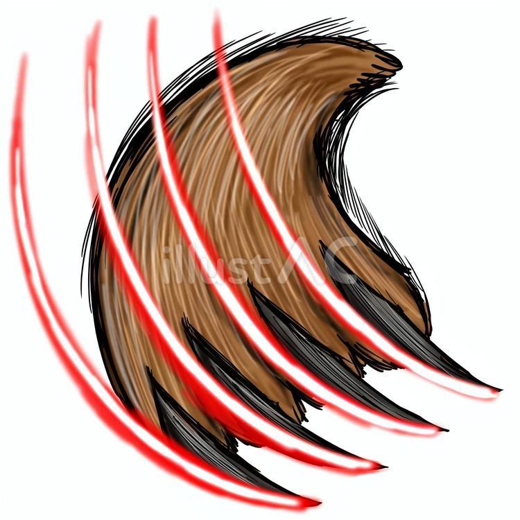 猛獣による爪の攻撃 ひっかく,爪,クローのイラスト素材