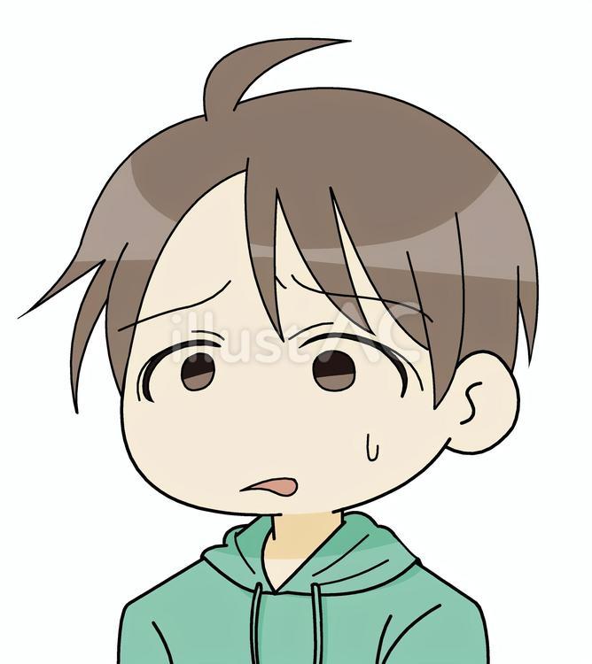 嫌な顔をするパーカーの男性 人物,嫌,男性のイラスト素材