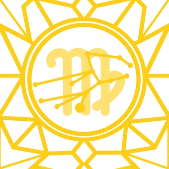 シームレスなモザイク　乙女座の線画　ｐ  おとめ座,乙女座,星座,星,占い,運勢,ホロスコープ,占星術,12星座,宇宙のイラスト素材