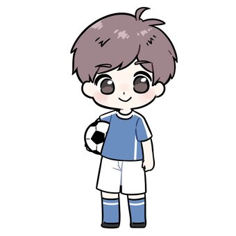 サッカーボールを持った少年 サッカー,部活,男性,クラブ,スポ―ツ,運動,球技,サッカー選手,選手,人物のイラスト素材