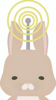 無線電波_接收_兔子_茶, JPG, PNG 和 AI 無線電波_接收_兔子_茶, 電磁波, 前台, 動物, JPG, PNG 和 AI