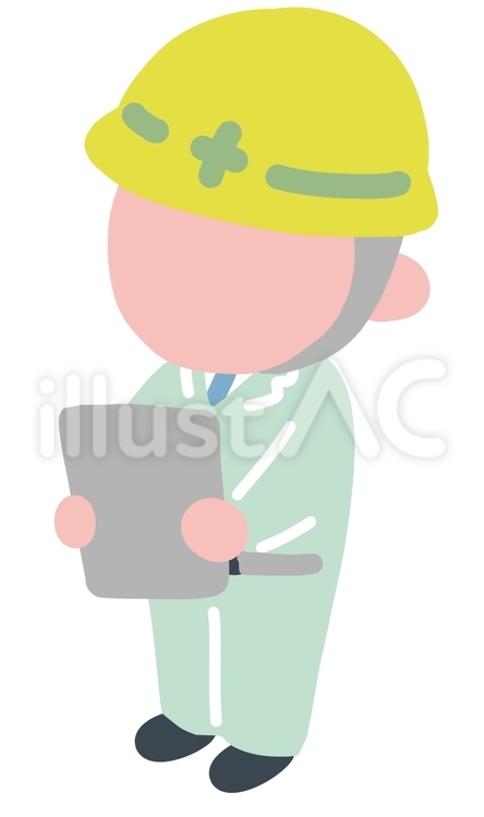 作業員２（アウトライン無し） 作業員,工場,作業服のイラスト素材