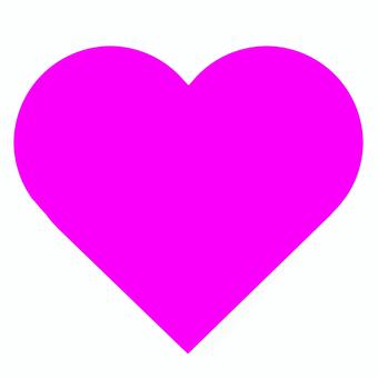 濃ピンクのハートで想いを伝えよう！ ハート,love,メッセージ,気持ち,想い,バレンタイン,カード,マーク,ワンポイント,アクセントのイラスト素材