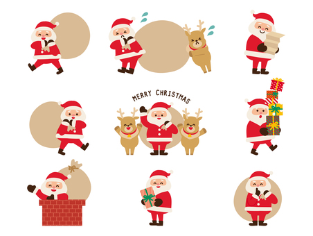 2025サンタさんまとめ　髪の毛色付き