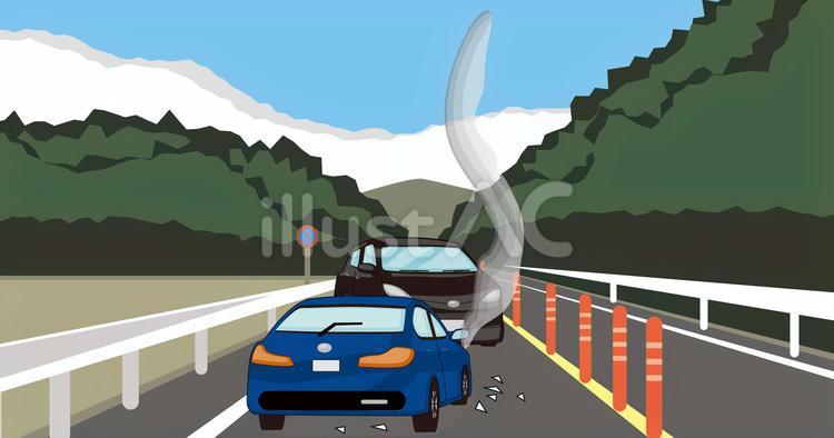 事故現場　 事故,現場,正面衝突のイラスト素材