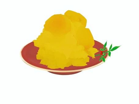 正月年始おせち料理口取り一の段栗きんとん 正月年始おせち料理口取り一の段栗きんとん 栗きんとん,おせち,おせち料理,栗金団,御節料理,くりきんとん,お正月料理,正月料理,栗金飩,栗金糖のイラスト素材