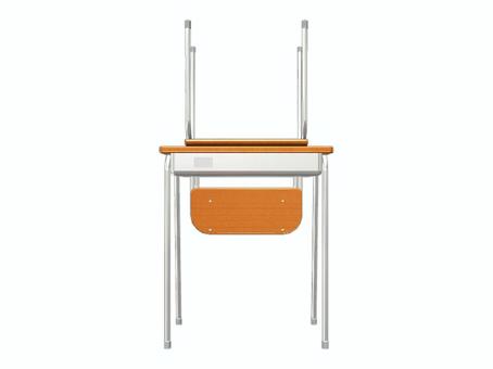 学校の机と椅子（掃除バージョン） イス,机,学校,椅子,掃除,清掃,教室,片付けのイラスト素材