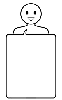 人と吹き出し(線のみ)2