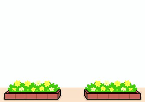 壁紙の黄色系の花の花壇です。 壁紙,花壇,シンプル,花,ガーデニング,フラワーヘッド,園芸,庭,公園,黄色のイラスト素材