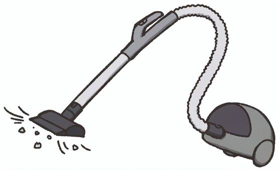ゴミ取り掃除機 掃除機,掃除,ゴミ,グレー,清掃,家電,手書き,シンプル,吸引,ゴミ取りのイラスト素材