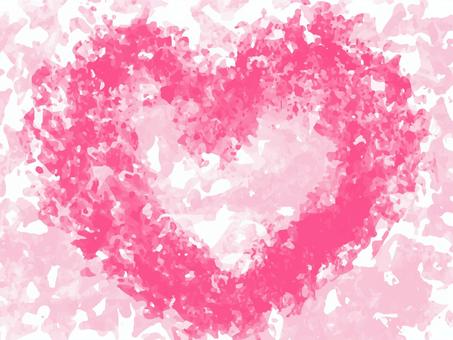 Abstract heart watercolor touch background material, , JPG, PNG and AI