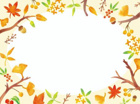 Illustration, autumn, frame, frame, JPG, PNG and AI