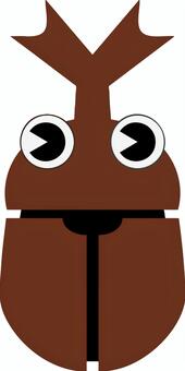 かぶと虫 カブトムシ,かぶとむし,虫,昆虫,夏,ベクターのイラスト素材