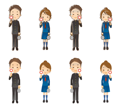 生徒19 学校,中学生,高校生,中学校,高校,生徒,まる,正解,当たり,バツのイラスト素材