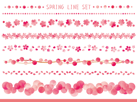 Illustration, spring, material, set, 