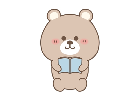 Bear reading a book, bear, this, read, JPG and PNG