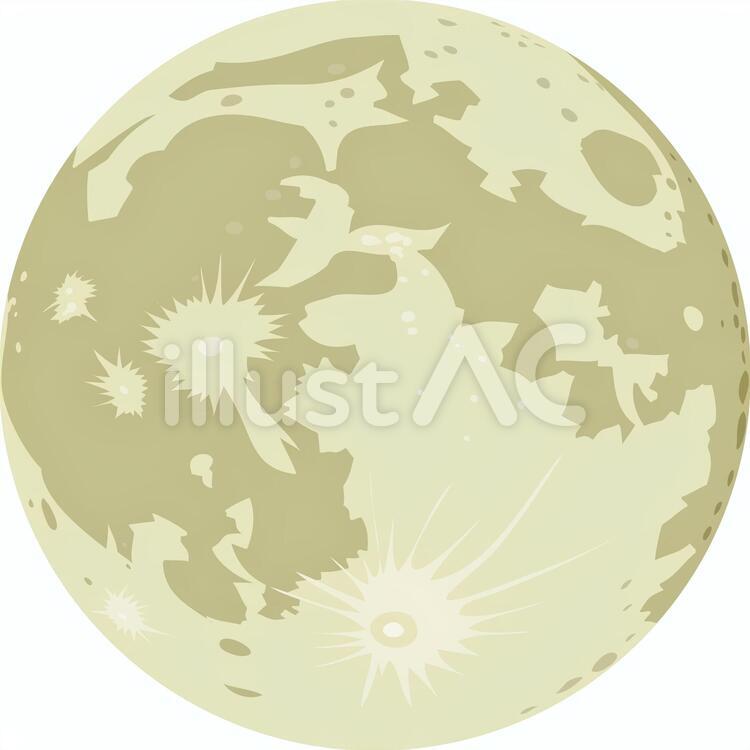 月　ムーン　天体　満月 月,ムーン,満月のイラスト素材