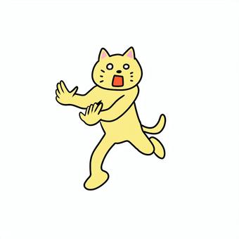 Cat running away, cat, animal, character, JPG and PNG