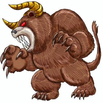 魔獣系モンスター横 魔獣,モンスター,魔物,怪物,敵,エネミー,猛獣,獣,ファンタジー,rpgのイラスト素材
