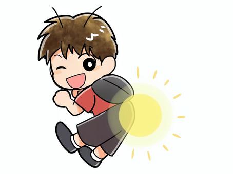 Illustration, fire fly, buttocks, to glow, 