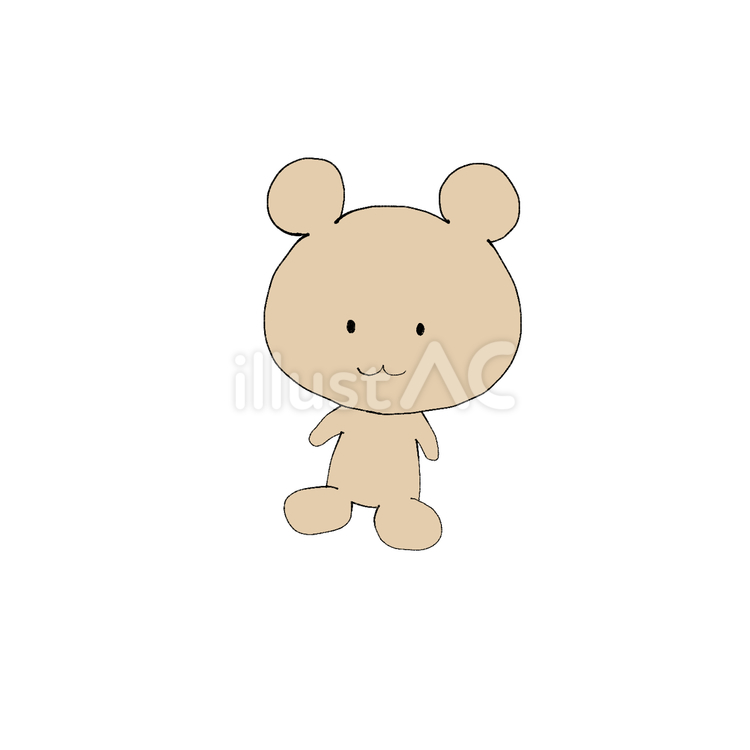 くまさん通常 くま,動物,生き物のイラスト素材
