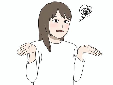 だめだこりゃ…と呆れる女性 やれやれ,期待外れ,がっかり,幻滅,失望,落胆,裏切られる,徒労に終わる,肩透かし,なんだのイラスト素材