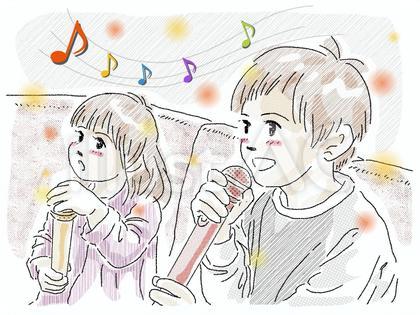 兄妹でデュエット 色付き