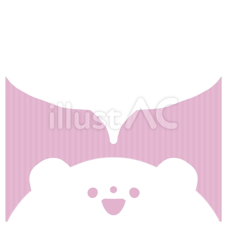 No.326　吹き出しくまさん背景ピンク くま,動物,かわいいのイラスト素材