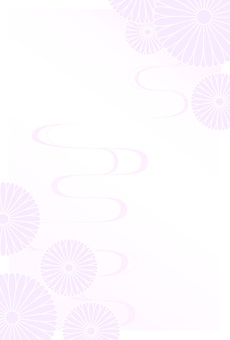 喪中はがき22-1ほんのり色付き 喪中はがき,喪中ハガキ,菊,水,流れ,川,喪中,ハガキ,はがき,ポストカードのイラスト素材