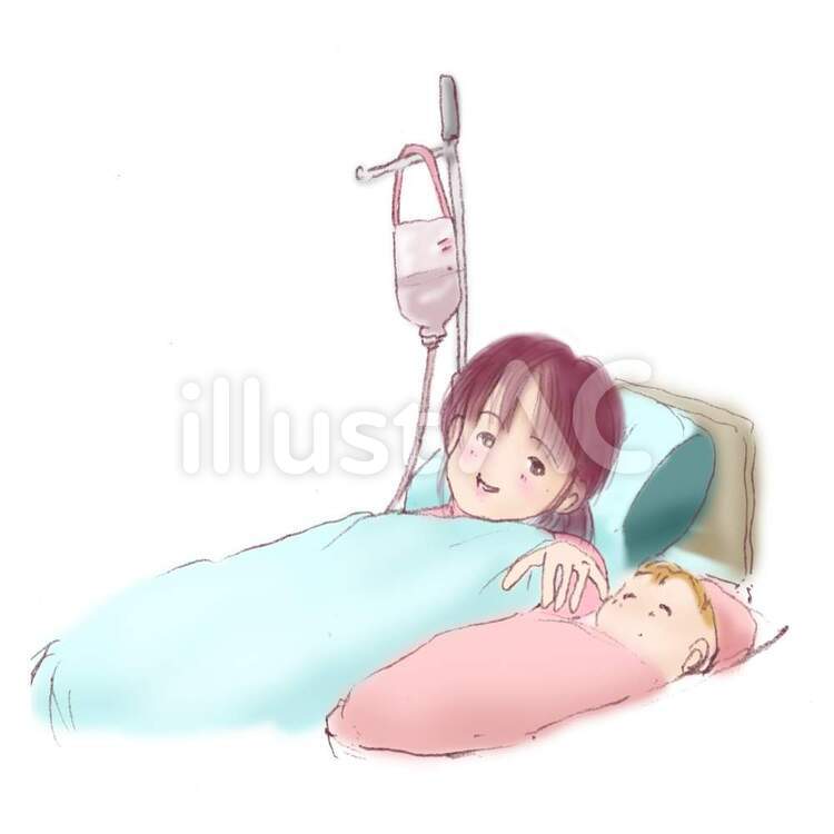 お母さんと赤ちゃん お母さん,赤ちゃん,母親のイラスト素材