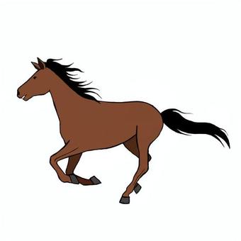 走る馬 馬,走る,疾走,ギャロップ,2026年,令和8年,年賀状素材,干支,午年,午のイラスト素材