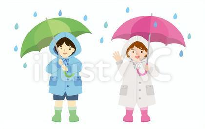 傘をさした子ども1