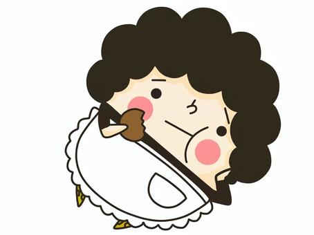 大阪のおばちゃん 大阪のおばちゃん おばちゃん,二頭身,休憩,おせんべい,横になるのイラスト素材