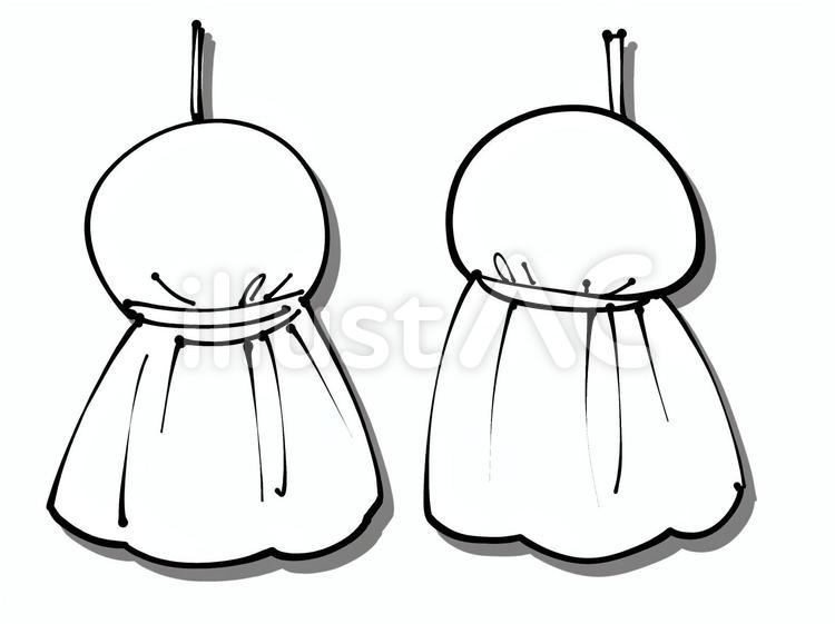 ゆるゆるイラストフレーム　てるてる坊主 フレーム,手書き,てるてる坊主のイラスト素材