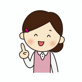 Illustration, employee, female, a smile, 