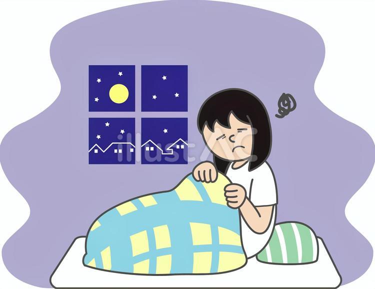 睡眠不足の女の子 女の子,女性,若いのイラスト素材