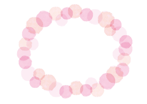 円のフレーム25A フレーム,背景,水彩,丸,手描き風,円,カラフル,柔らかい,優しい,淡いのイラスト素材