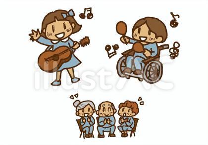 ユニバーサルな音楽会 鑑賞する高齢者たち