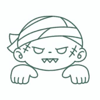 ハロウィン ゾンビ 線画 塗り絵 ハロウィン ゾンビ 線画 塗り絵 ハロウィン,ゾンビ,モンスター,秋,10月,年中行事,イベント,ハロウィン素材,シンプル,アイコンのイラスト素材