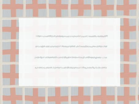 gray pink hand painted check paper, , JPG