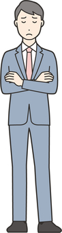 Youth Suit-264-Whole Body, be worried, employee, people, JPG, PNG and AI