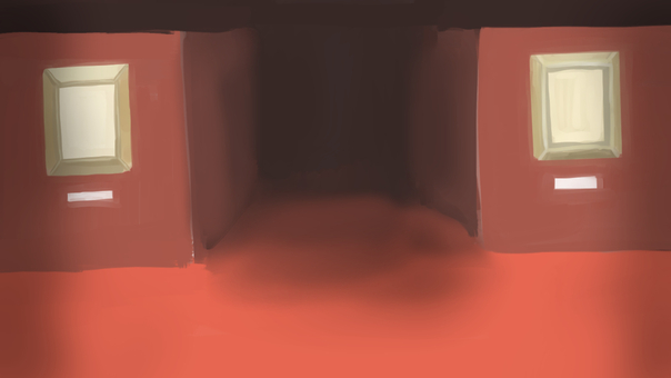 美術館っぽい背景 美術館,手描き,trpg,ゲーム,ホラー,背景のイラスト素材