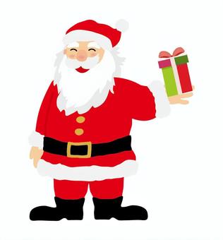 サンタクロース16 サンタクロース,クリスマス,12月,おじいさん,白ひげ,聖夜,かわいい,シンプル,冬,全身のイラスト素材